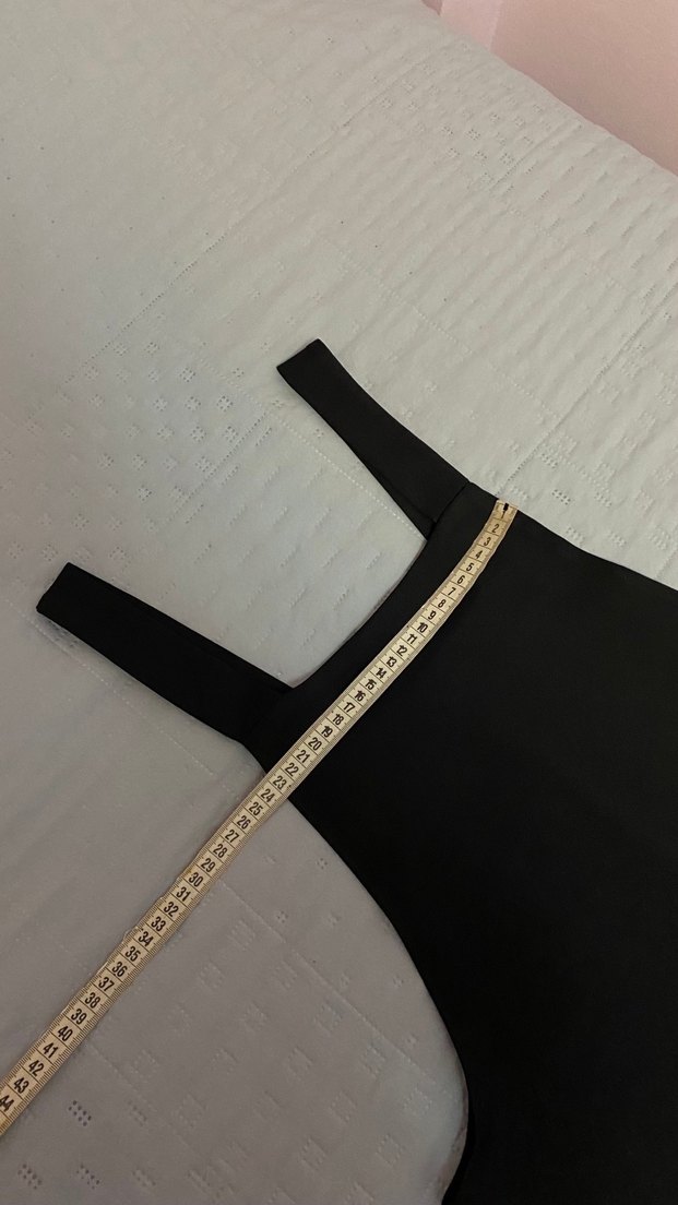 Quzu 40 beden askılı kısa cepli salopet  elbise - Görsel 4