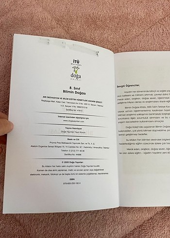 Bilimin Doğası 8 sınıf Doğa Koleji kitabı - Görsel 2