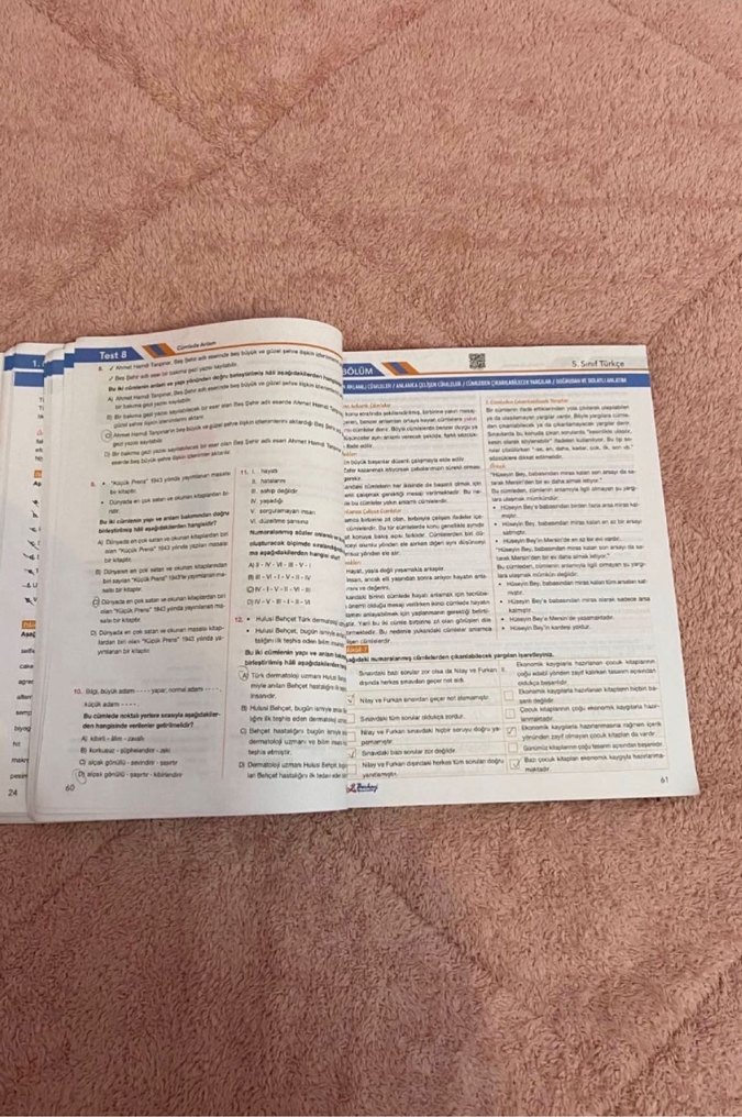 Türkçe 5 sınıf Berkay Yayınları - Görsel 5