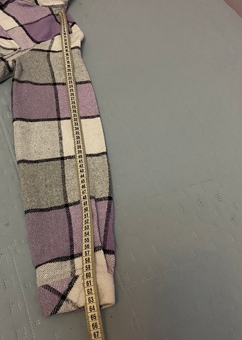 Defacto kareli oduncu gömlek 13-14 yaş gri ve mor renkli - Görsel 5