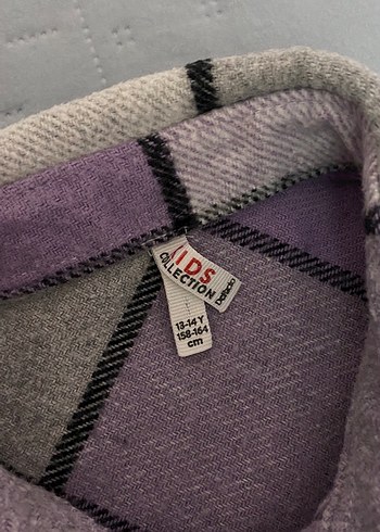 Defacto kareli oduncu gömlek 13-14 yaş gri ve mor renkli - Görsel 4