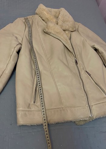 Defacto 36 beden deri içi kurk mont ceket - Görsel 4