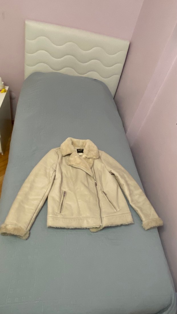 Defacto 36 beden deri içi kurk mont ceket - Görsel 3