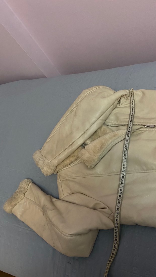 Defacto 36 beden deri içi kurk mont ceket - Görsel 5