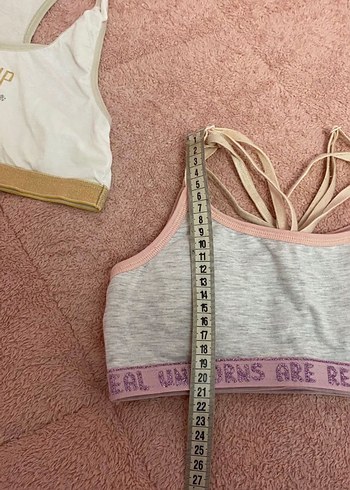 Kız çocuk alıştırma sütyen yarım atlet 9-10 yaş - Görsel 3