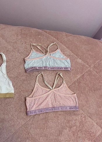 Kız çocuk alıştırma sütyen yarım atlet 9-10 yaş - Görsel 5