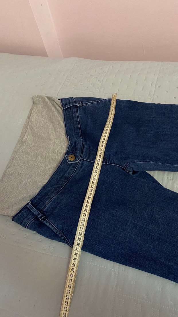 Gebe marka 34 beden likralı hamile kot pantolon ispanyol - Görsel 2