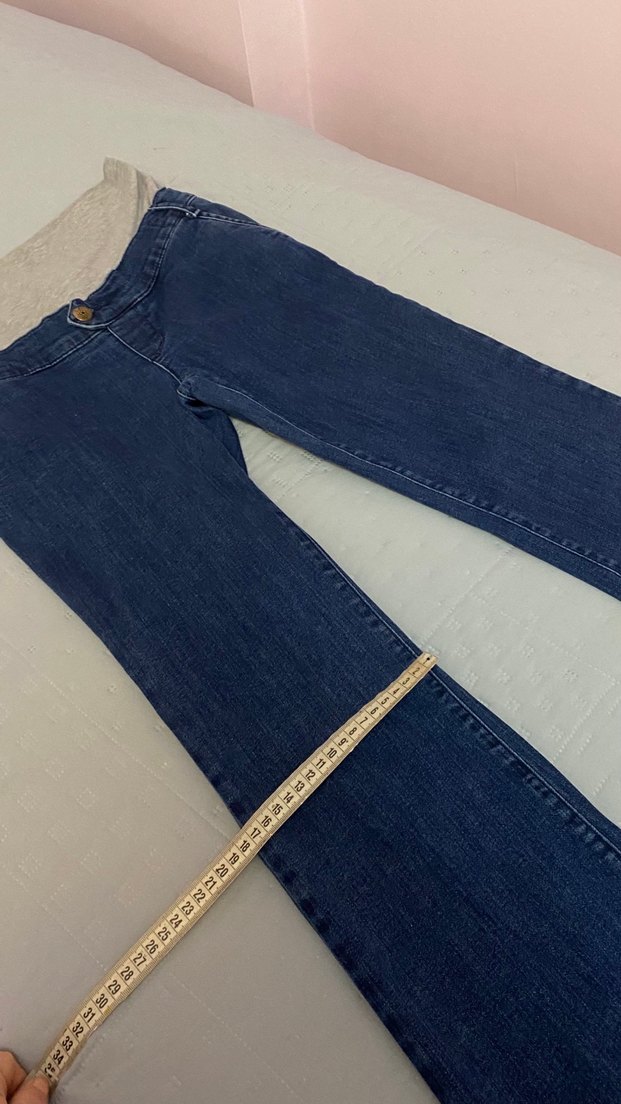 Gebe marka 34 beden likralı hamile kot pantolon ispanyol - Görsel 4