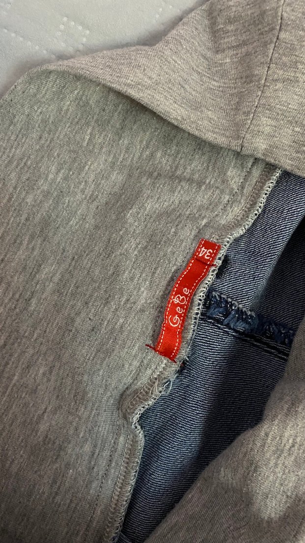 Gebe marka 34 beden likralı hamile kot pantolon ispanyol - Görsel 5