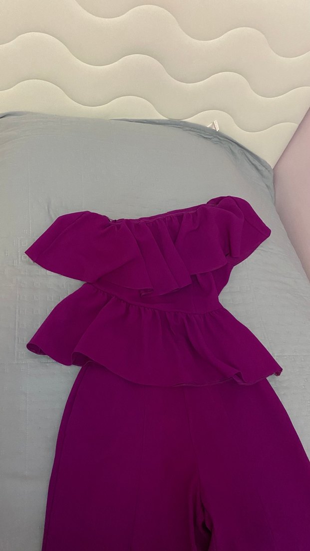 Adil Işık Bluz Pantolon İkili Takım bluz asimetrik ve volanlı - Görsel 2