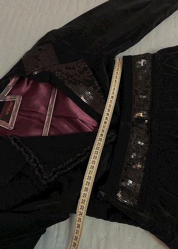 RiOCiONE 9-10 yaş Kadife Ceketli etekli iki takım pul detaylı - Görsel 4