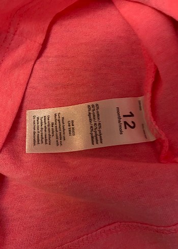 Carter's 9-12 ay gözlük desen kız bebek tişört - Görsel 5