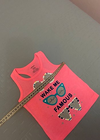 Carter's 9-12 ay gözlük desen kız bebek tişört - Görsel 3