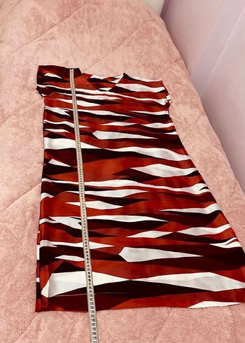 Morgan 40 beden saten V yaka elbise - Görsel 3