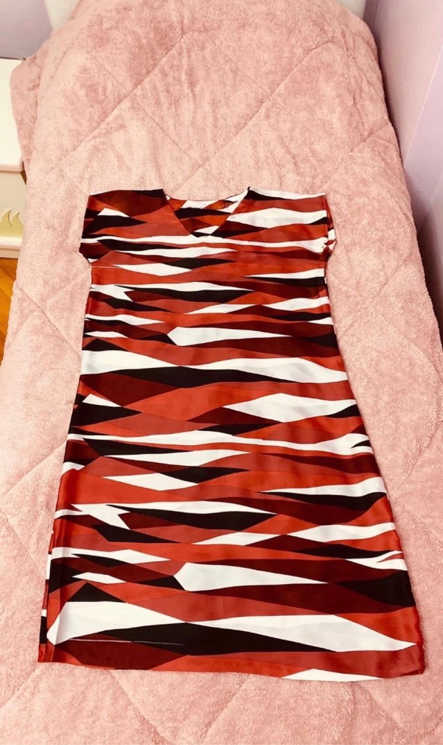 Morgan 40 beden saten V yaka elbise - Görsel 2