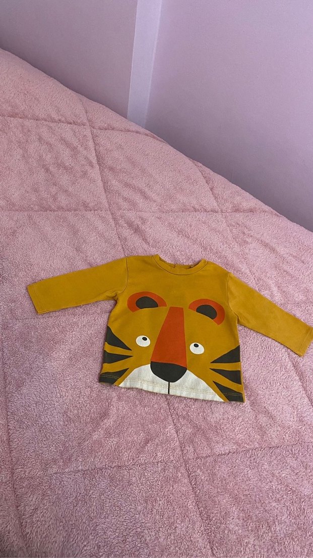 Aslan desen erkek bebek tişört 3-6 ay - Görsel 2