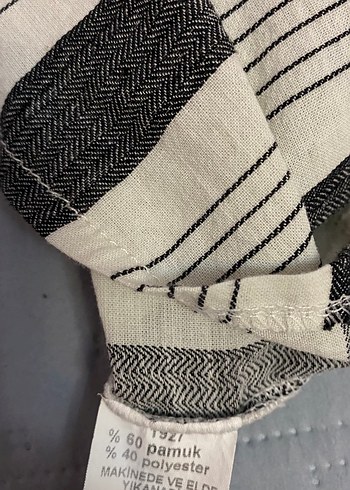 Askılı Çizgili Bluz Crop 38 Beden - Görsel 6