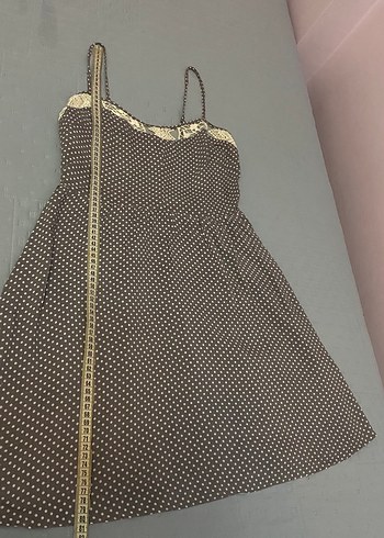 Forever21 Puantiyeli Güpürlü Askılı Elbise 36 Beden - Görsel 2