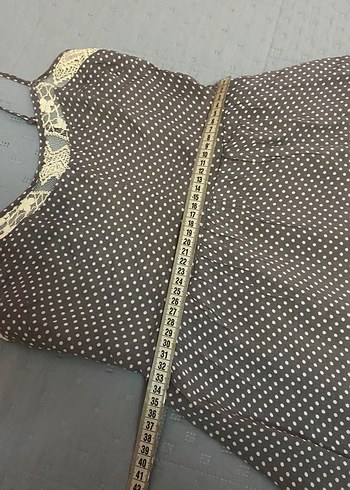 Forever21 Puantiyeli Güpürlü Askılı Elbise 36 Beden - Görsel 3