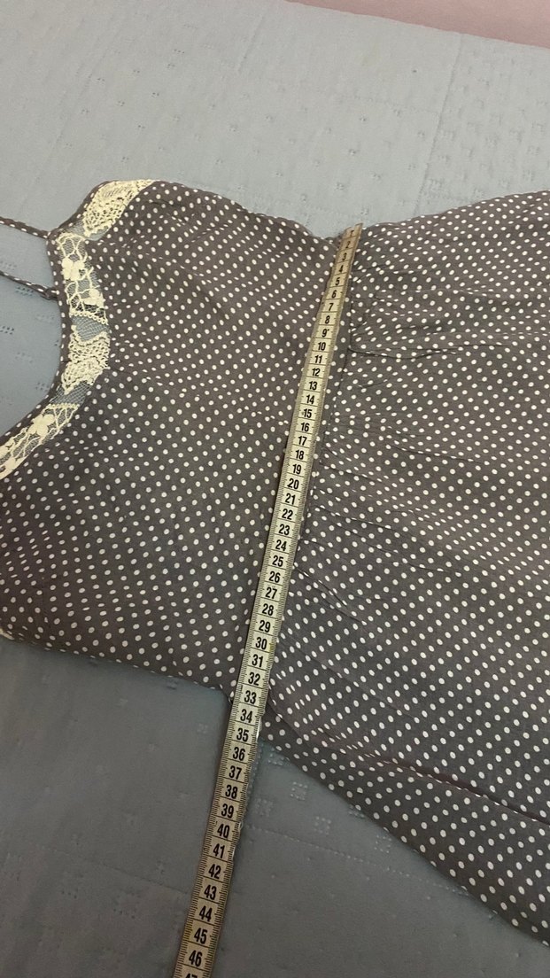 Forever21 Puantiyeli Güpürlü Askılı Elbise 36 Beden - Görsel 3