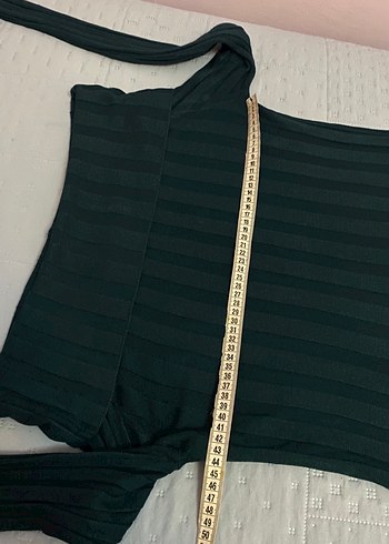 Trend Zümrüt Yeşili Carmen Yaka Triko Kazak ince 38 beden - Görsel 4