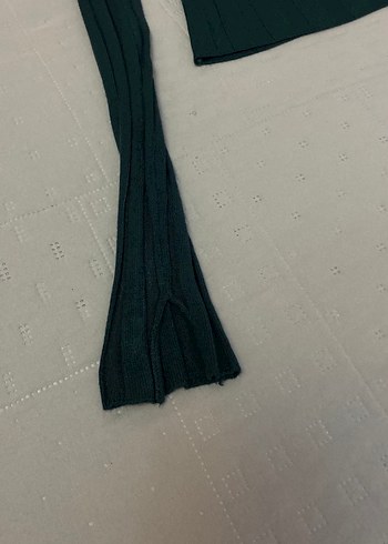 Trend Zümrüt Yeşili Carmen Yaka Triko Kazak ince 38 beden - Görsel 7