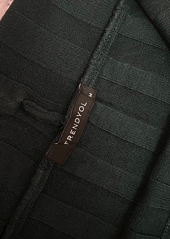 Trend Zümrüt Yeşili Carmen Yaka Triko Kazak ince 38 beden - Görsel 5