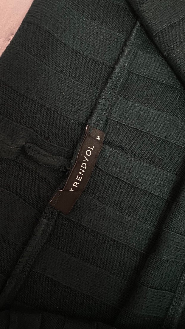 Trend Zümrüt Yeşili Carmen Yaka Triko Kazak ince 38 beden - Görsel 5