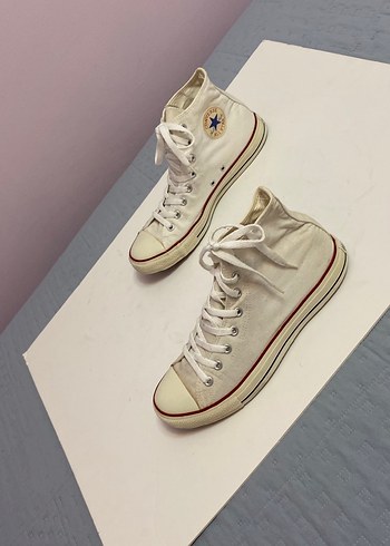 Converse Krem renk Erkek 44 numara bağcıklı sneaker. - Görsel 3