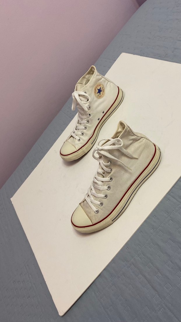 Converse Krem renk Erkek 44 numara bağcıklı sneaker. - Görsel 3