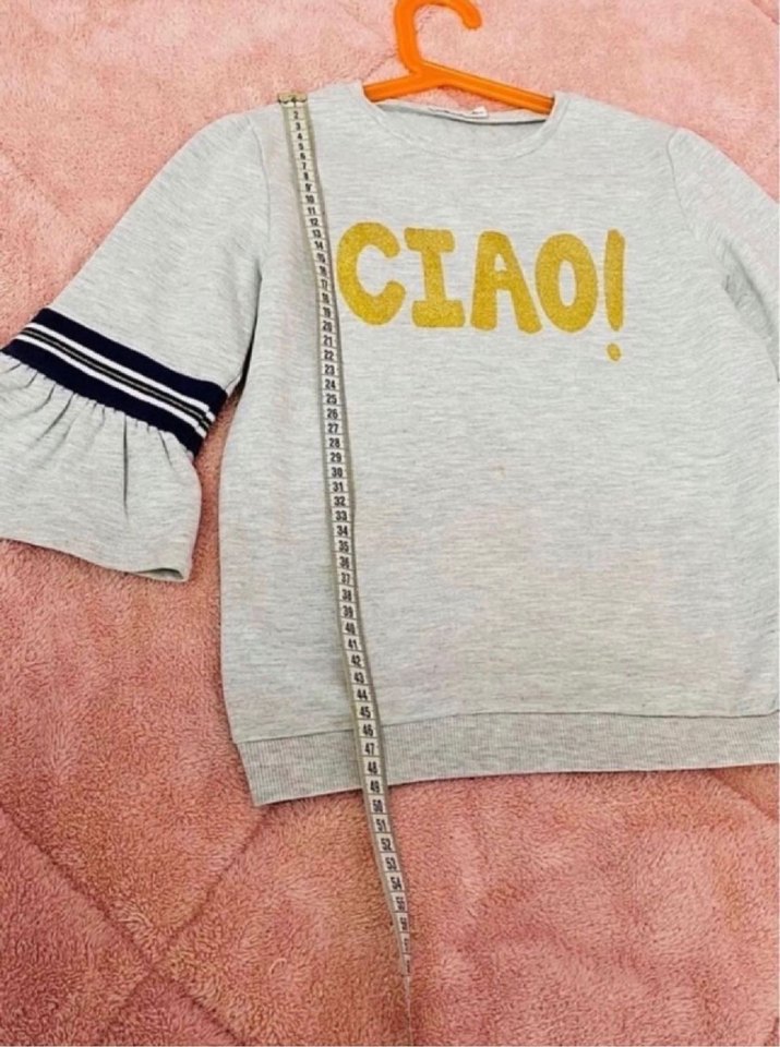 Koton marka 7-8 yaş sweatshirt bluz kollar volanlı - Görsel 3