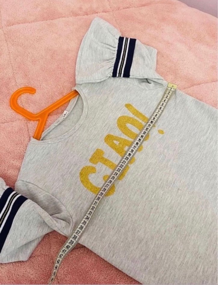 Koton marka 7-8 yaş sweatshirt bluz kollar volanlı - Görsel 4