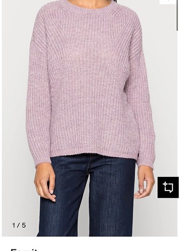 Esprit Lila renkli, triko kazak 44 kazak - Görsel 2