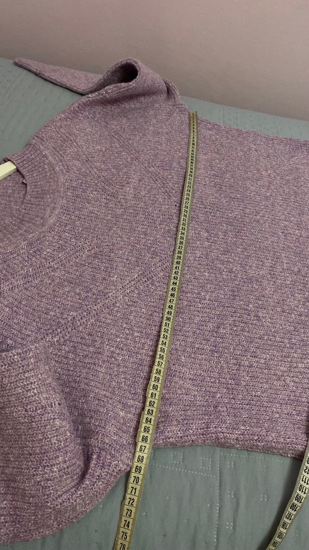 Esprit Lila renkli, triko kazak 44 kazak - Görsel 5