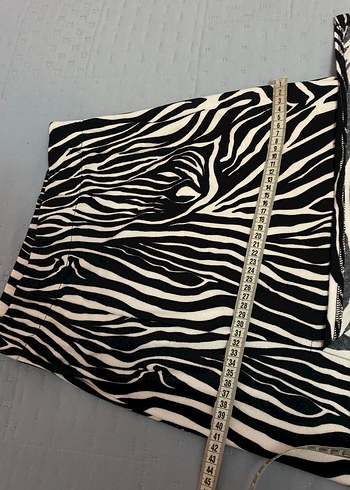 Zebra Desen Yırtmaçlı uzun etek36 bede - Görsel 5