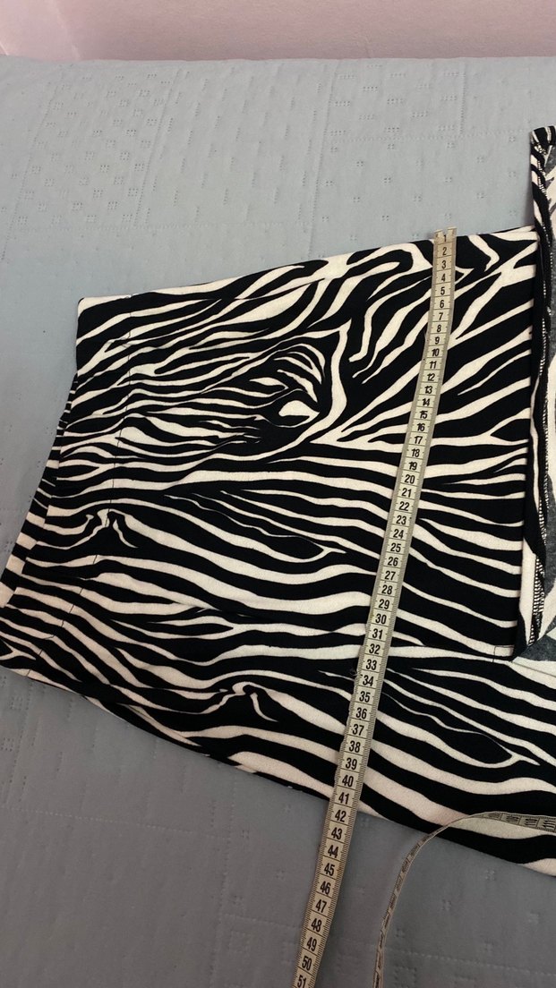 Zebra Desen Yırtmaçlı uzun etek36 bede - Görsel 5