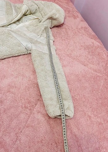 LCW Kids Bej Kapüşonlu Suni Detayl Kız Cocuk Mont 10-11 yaş - Görsel 7