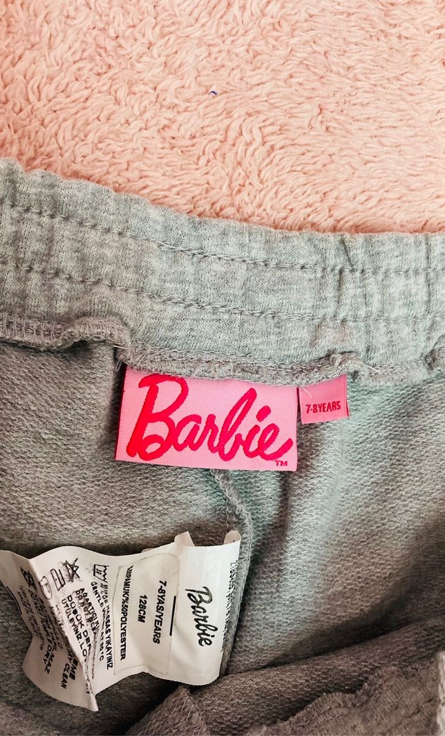 Barbie Gümüş Renkli Kız Çocuk Şort - Görsel 5