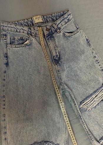Ouzu Açık Mavi Yırtık Detaylı Kot Pantolon 27 beden - Görsel 6