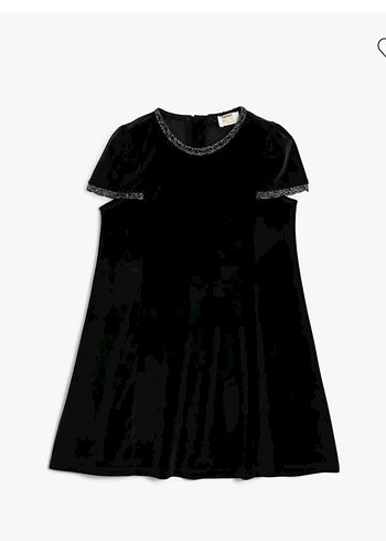 Koton marka 6-7 yaş kadife elbise - Görsel 2