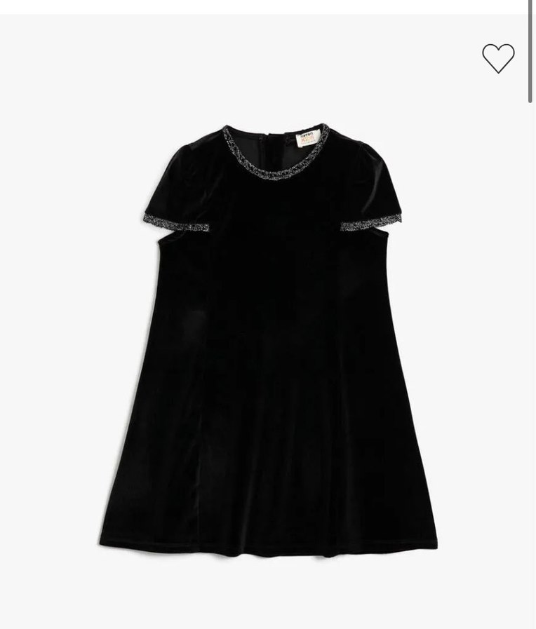 Koton marka 6-7 yaş kadife elbise - Görsel 2