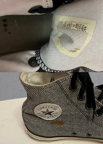 Converse 44 numara Desenli, bağcıklı sneaker. - Görsel 10