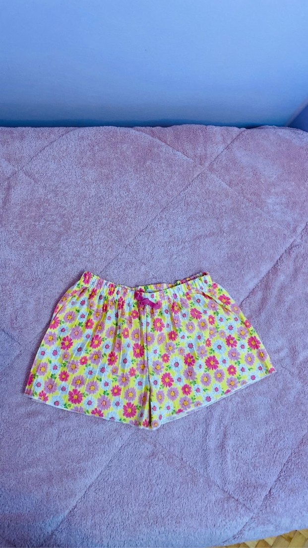 Koton 7-8 yaş Sarı Çicekli Pileli Süs Bağcıklı - Görsel 3