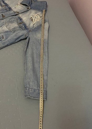 H&M Mavi Yırtık Detaylı Kot Ceket 38 beden. - Görsel 5