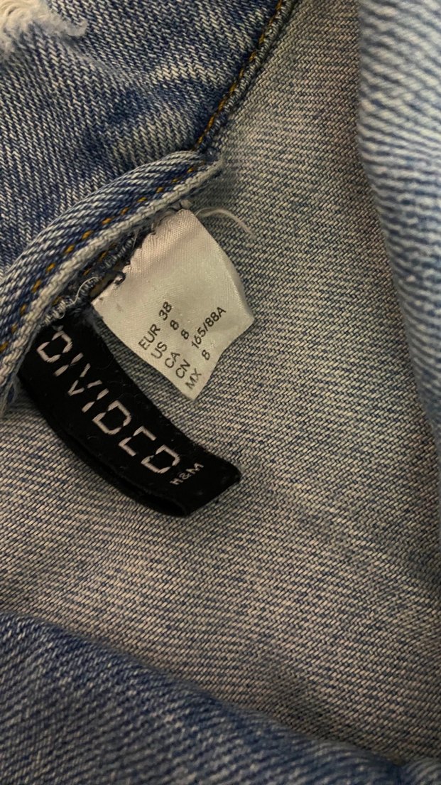 H&M Mavi Yırtık Detaylı Kot Ceket 38 beden. - Görsel 4