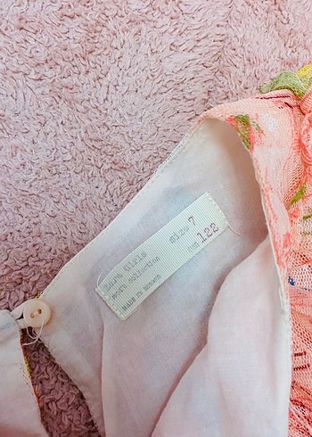 Zara 7 yaş Çiçek Desen Tül Elbise - Görsel 5