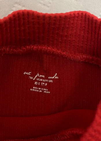 Urban 34 beden Kırmızı Crop Top Kırmızı Yüksek Yakalı Kolsuz - Görsel 6