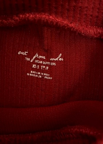 Urban 34 beden Kırmızı Crop Top Kırmızı Yüksek Yakalı Kolsuz - Görsel 5