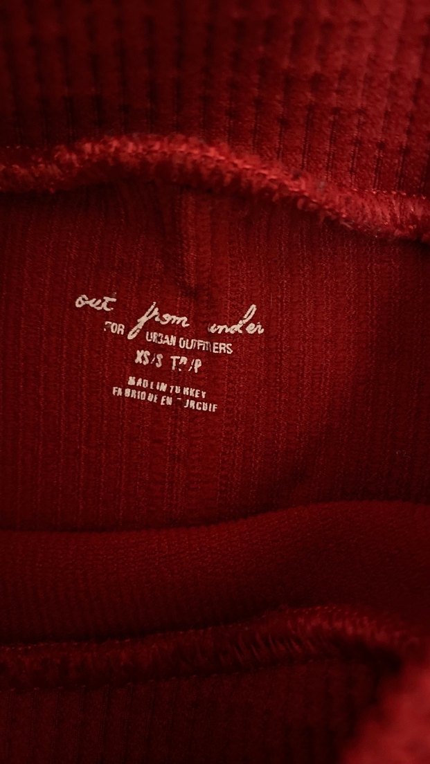 Urban 34 beden Kırmızı Crop Top Kırmızı Yüksek Yakalı Kolsuz - Görsel 5