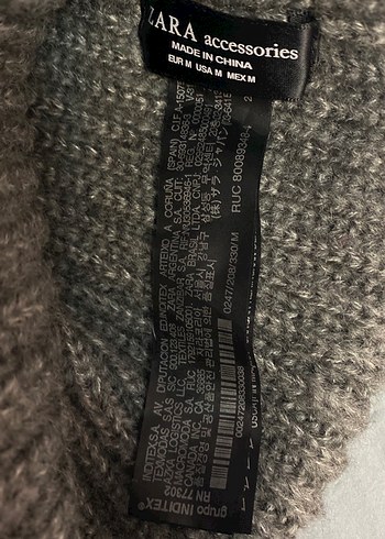 Zara Kurk Ponponlu Gri Bere. Soğuk havalarda sıcak tutar. - Görsel 7